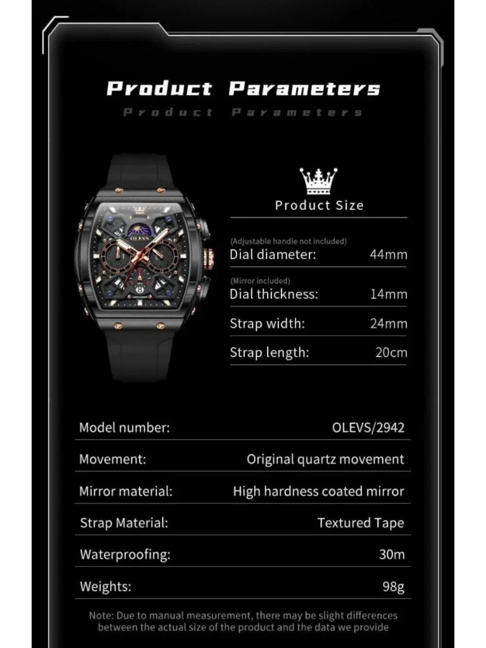 Stylish Men's Chronograph Watch - Waterproof, Luminous, Silicon Strap